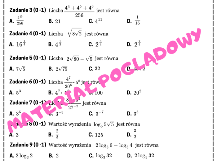 PAKIET - CAŁOŚĆ. Mini matura. Matematyka - zbiór zadań maturalnych