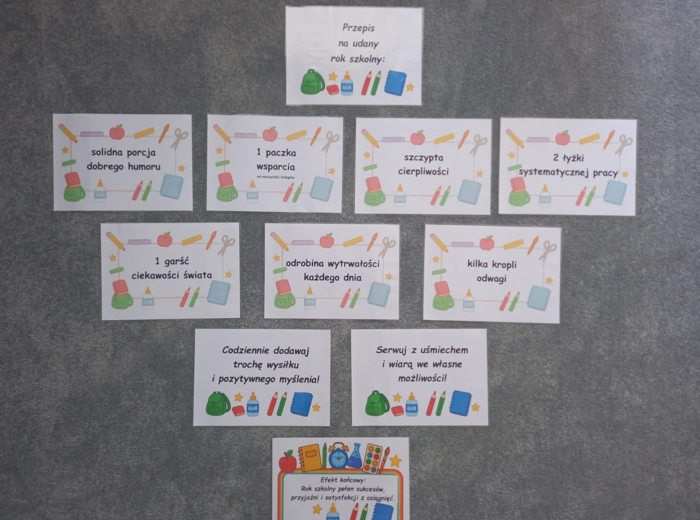Przepis na udany rok szkolny
