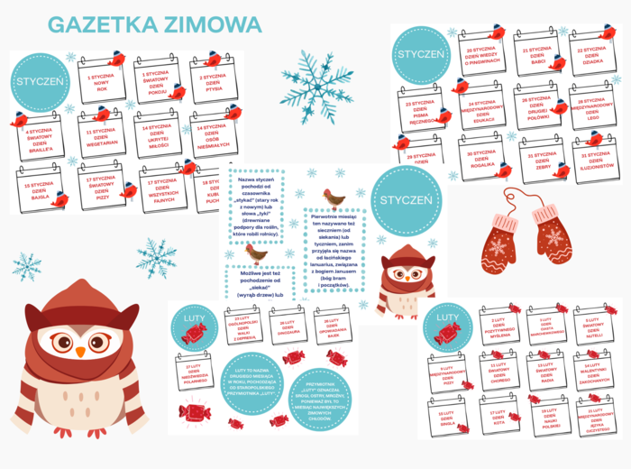 Zimowa gazetka - styczeń i luty