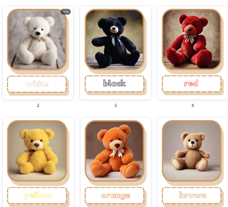 Teddy Bear and colours