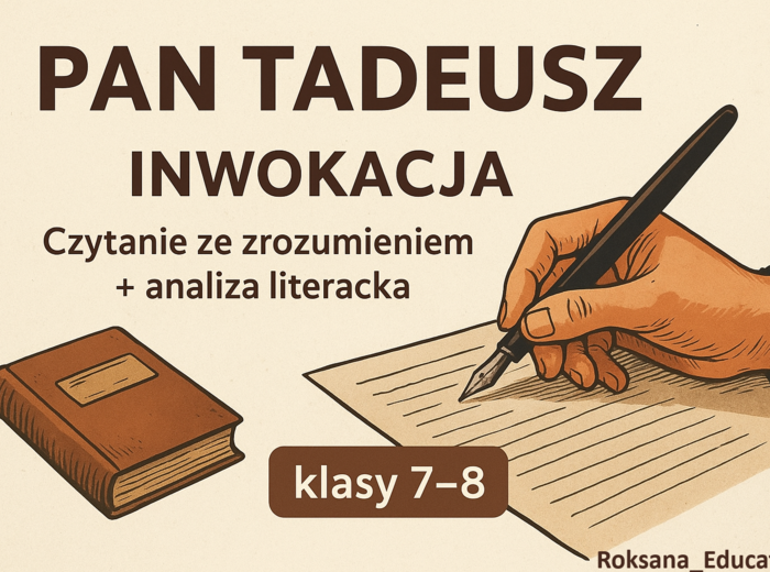 „Pan Tadeusz” – inwokacja ✍️ Czytanie ze zrozumieniem + analiza literacka (klasy 7–8)