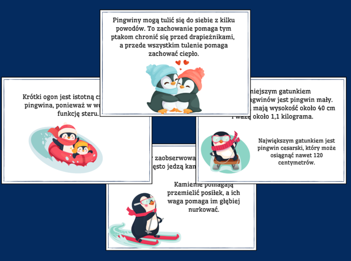 DZIEŃ PINGWINA – Dzień Wiedzy o Pingwinach – Ciekawostki o pingwinach - GAZETKA – świetlica – biblioteka – świetlica – 21 stron