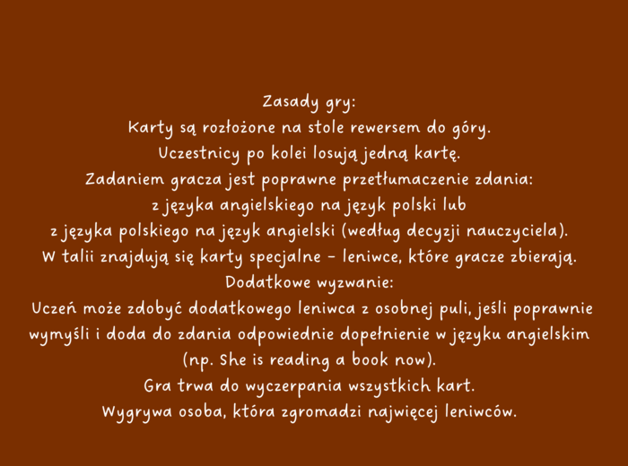 Present Continuous  game