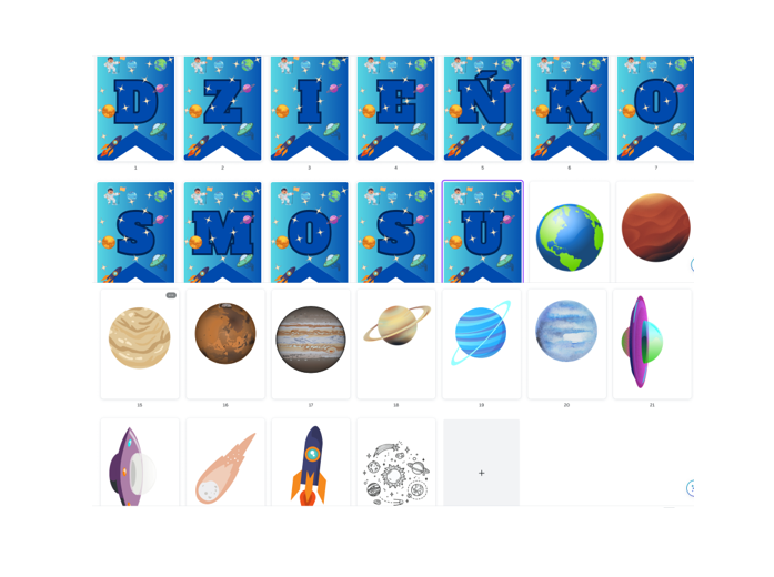 Dzień kosmosu - girlanda, dekoracja planet