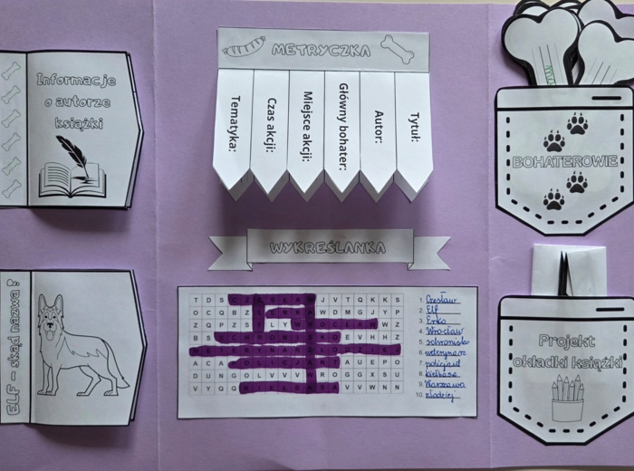 Lapbook – „Sposób na Elfa” + test ze znajomości lektury + kod QR do testu