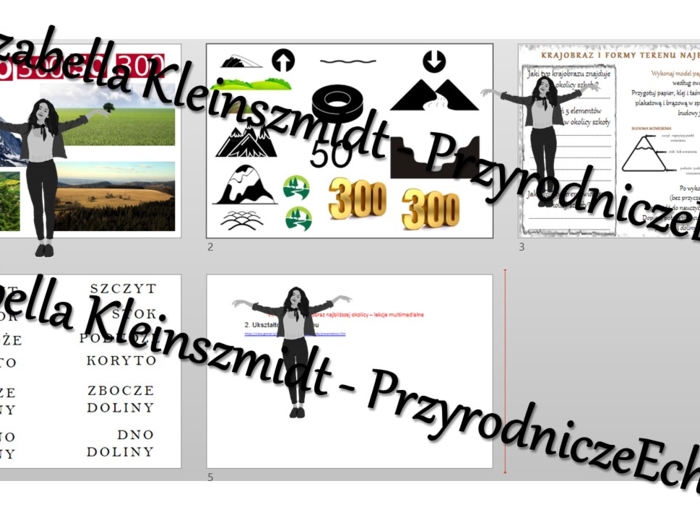 Karta pracy i pomysł/inspiracja na lekcję „Ukształtowanie terenu” - karta pracy wykonana w power point + gratisowy pomysł na lekcję - link do lekcji multimedialnej niekomercyjnej wykonanej w genial.ly do indywidualnego pobrania i użycia do celów niekomer