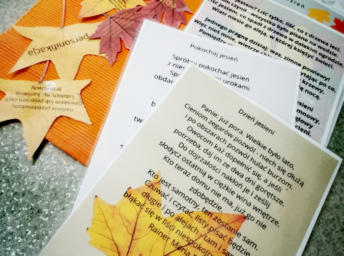 Jesień - środki stylistyczne - wiersze