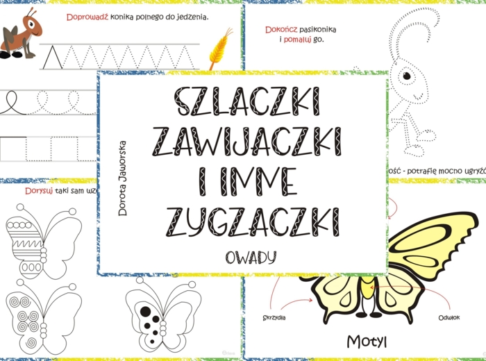 Przedszkole. Szlaczki zawijaczki i inne zygzaczki - owady.