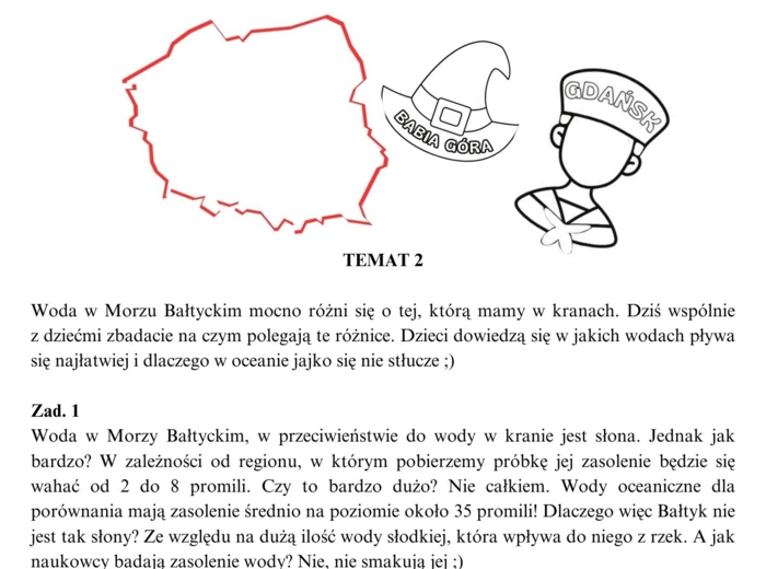 Projekt, innowacja własna "Polska w jednym paluszku" - przedszkole, szkoła
