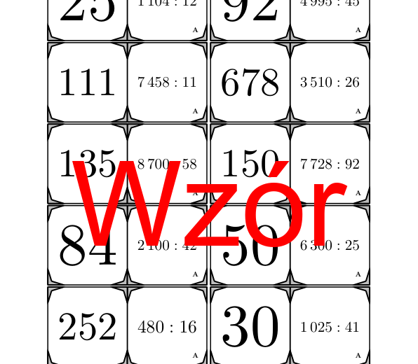 Domino - Dzielenie przez dwucyfrową liczbę | matematyka