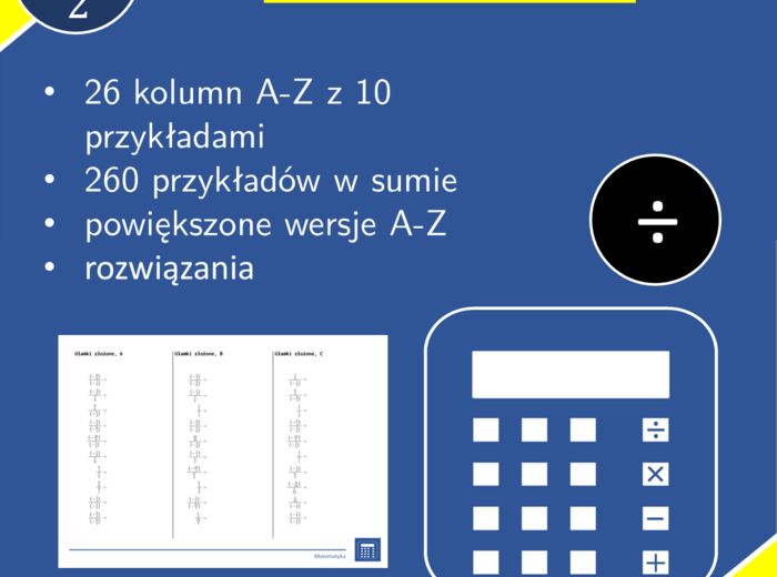 Ułamki złożone | matematyka | 26 kolumn