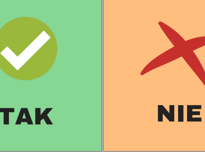 Karty YES/NO, TAK/NIE