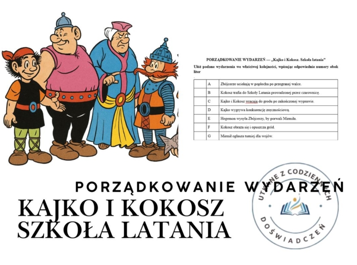 PORZĄDKOWANIE WYDARZEŃ — „Kajko i Kokosz. Szkoła latania"