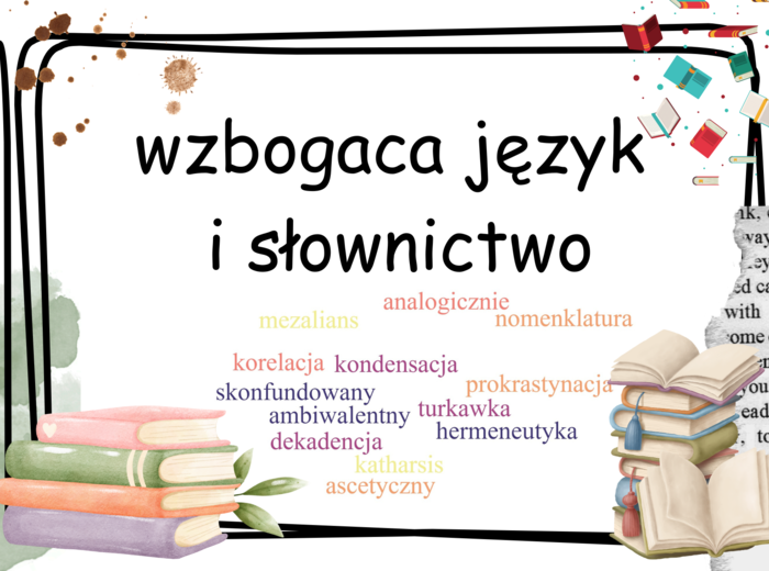 Zalety czytania książek 14 kart