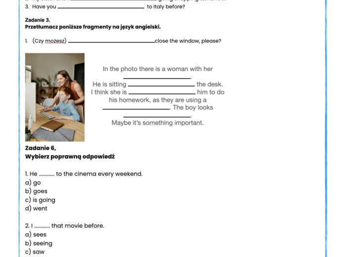 Powtórka cz.2 e8 angielski set 2