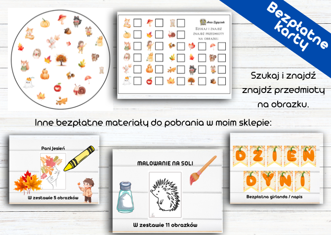 Bezpłatny Jesień Szukaj i Znajdź Brokatowa zabawa