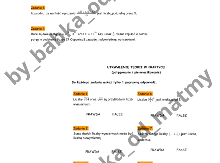 Zeszyt przygotowań do E8 z matematyki - CAŁOŚĆ! - 21 zestawów -