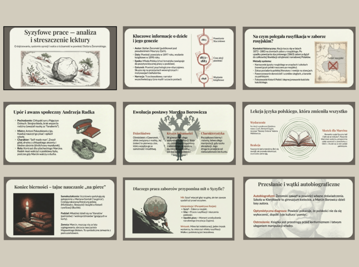 SYZYFOWE PRACE S. Żeromskiego – prezentacja multimedialna (16 slajdów)