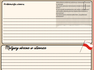 Kamienie na szaniec- karty pracy