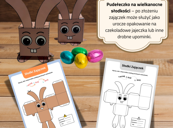 Słodki Zajączek – kreatywny szablon do składania