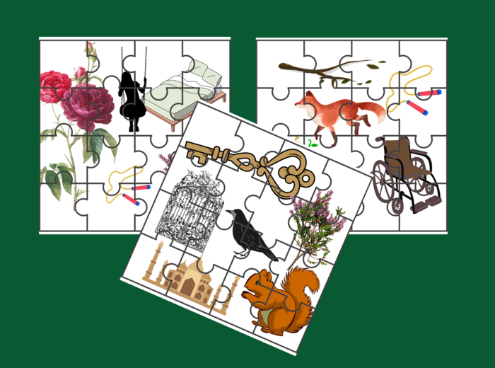 "TAJEMNICZY OGRÓD" – puzzle – ikonki Materiał cyfrowy