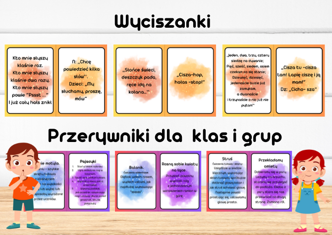 Wyciszanki i przerywniki dla grup i klas