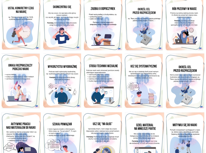 Jak się uczyć, żeby się nauczyć - czyli kilka zasad skutecznej nauki" - gazetka, na godzinę wychowawczą