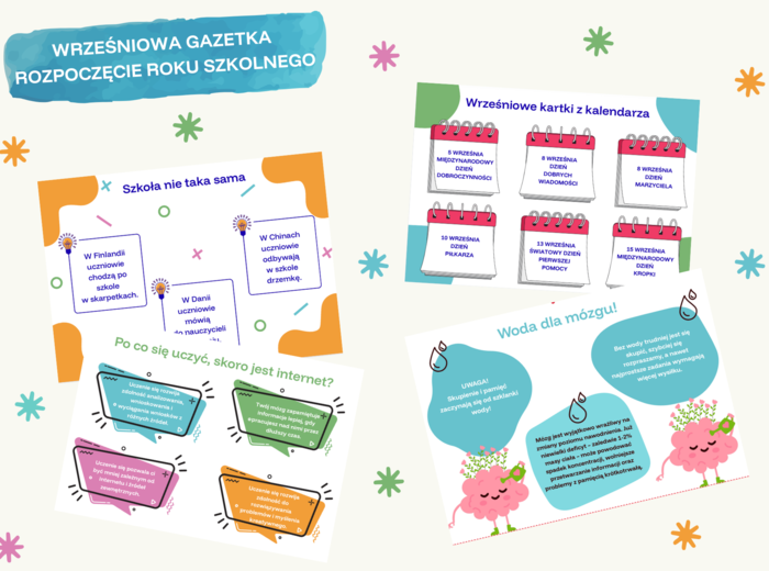 Początek roku szkolnego - gazetka