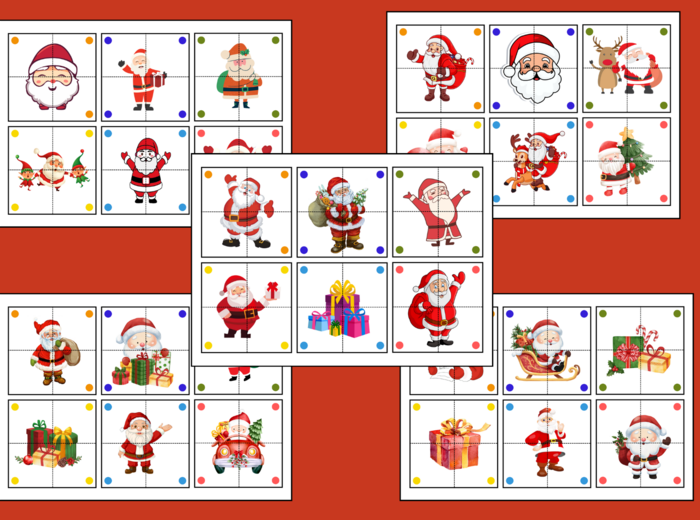 MIKOŁAJKI – puzzle – układanka- układanki - biblioteka – świetlica – przedszkole – Boże Narodzenie – 30 wersji