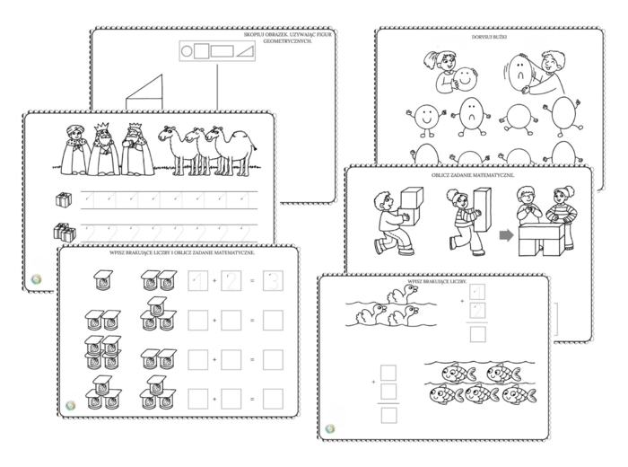 GRAFOMOTORYKA I MATEMATYKA – ĆWICZENIA