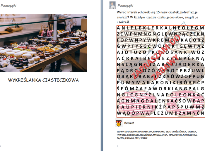 ???Światowy Dzień Pieczenia 17.05 - wykreślanka ciasteczkowa