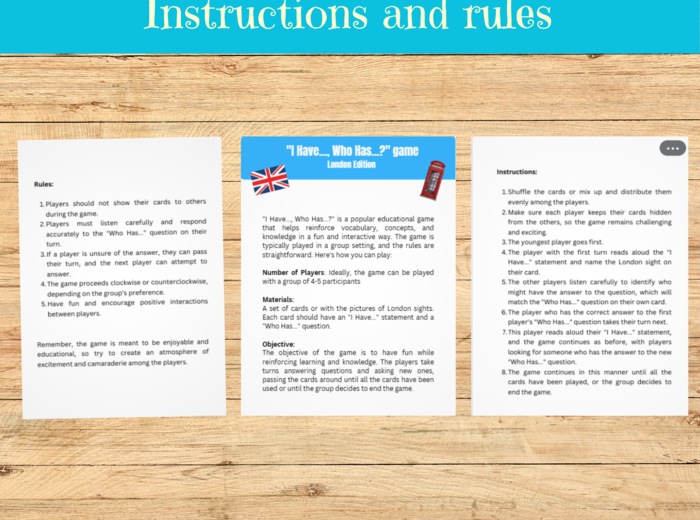 Gra I have. Who has ? London