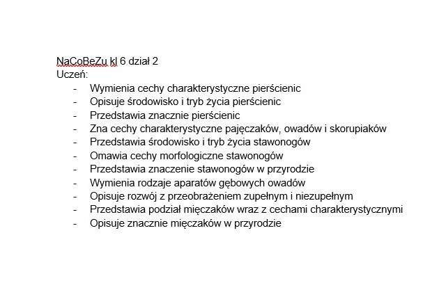 NaCoBeZU kl 6 biologia