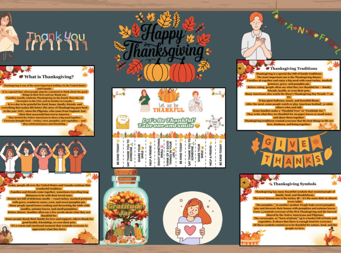 🎁 Zestaw 3 Gazetek Edukacyjnych – „Happy Thanksgiving” + „Santa Around the World” + „Winter Idioms”|Aż 88 stron do druku| ✔ trzy pełne, sezonowe gazetki – jesienna, zimowa i mikołajowa ✔ gotowe materiały do druku w wysokiej jakości ✔ atrakcyjna wizualnie