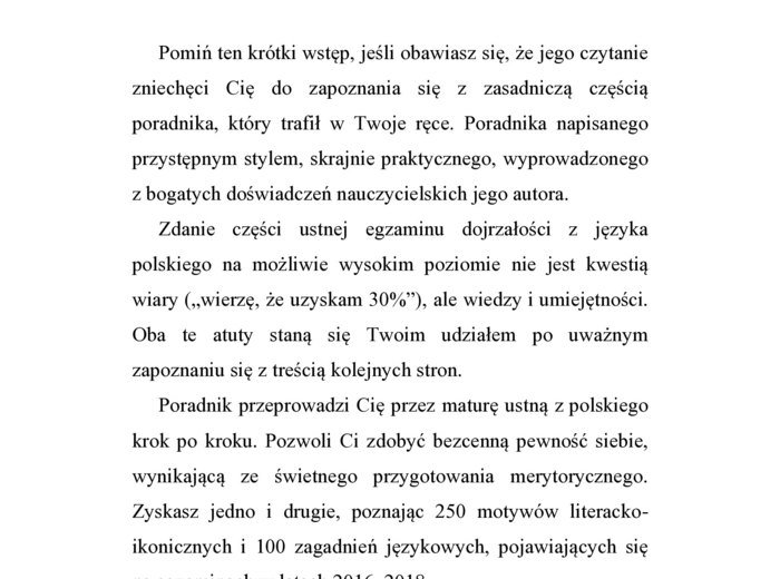 Ustny z polskiego na 100%. Skrajnie praktyczny poradnik maturzysty (formuła 2015)
