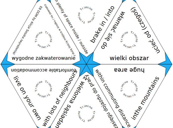 E8 DOM by Alicja Soszka - gra TRIMINO - wyrażenia