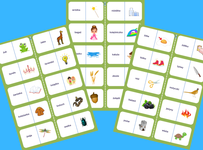 Domino – ORTOGRAFIA – wyrazy z "ż"