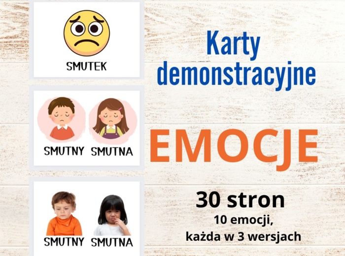 Emocje, uczucia - plansze demonstracyjne