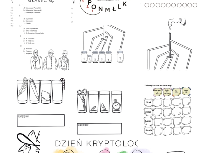 Dzień kryptologii, puzzli i zagadek - karty pracy