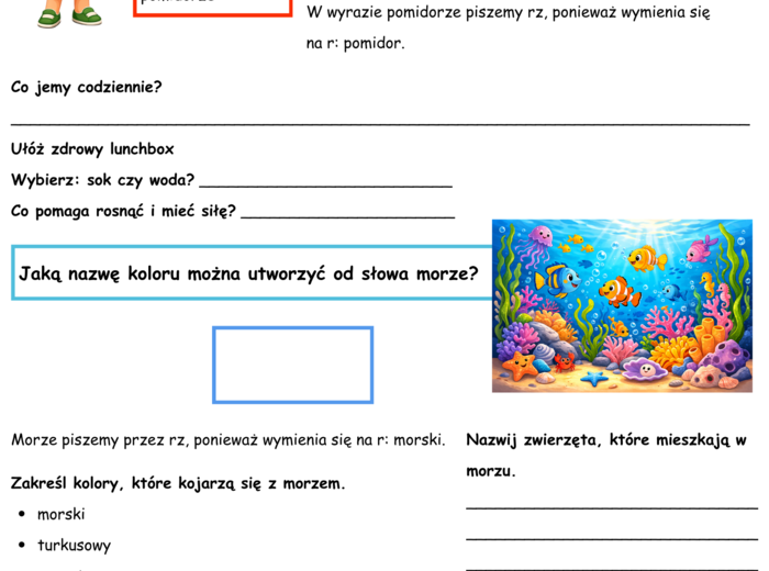 PISOWNIA WYRAZÓW Z Ż I RZ. Zestaw zadań + komentarz