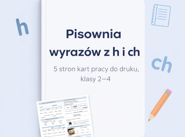 PISOWNIA WYRAZÓW Z H I CH [Karta pracy, sprawdzian]