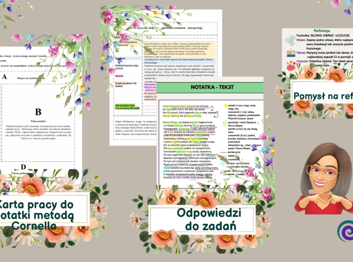 Pan Tadeusz ( Inwokacja) - scenariusz lekcji, karty pracy , AI