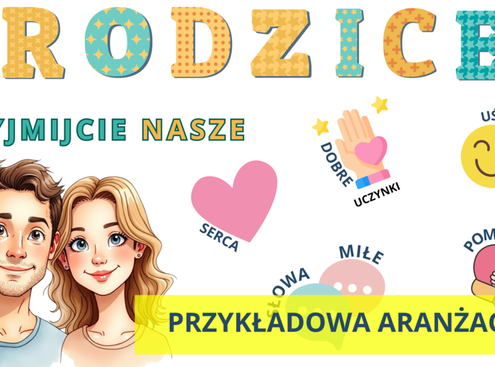 🌷 Gazetka na Dzień Matki i Dzień Ojca 🌷 Rodzice, przyjmijcie nasze... / dodatkowe dekoracje/ możliwość własnej aranżacji
