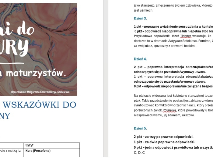 Zadania do matury pisemnej