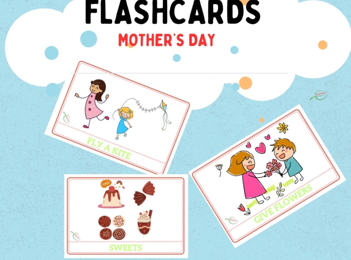 Dzień Matki Karty Obrazkowe/ Mother's Day Flash Cards. Dobre dla przedszkola i SPE.