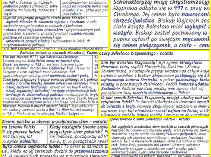 Wczesnopiastowska Polska – komplet notatek