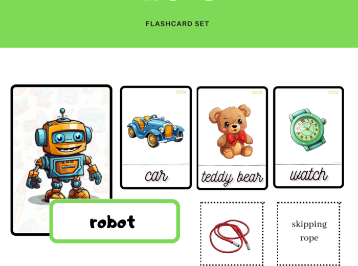 Karty obrazkowe i wyrazowe TOYS