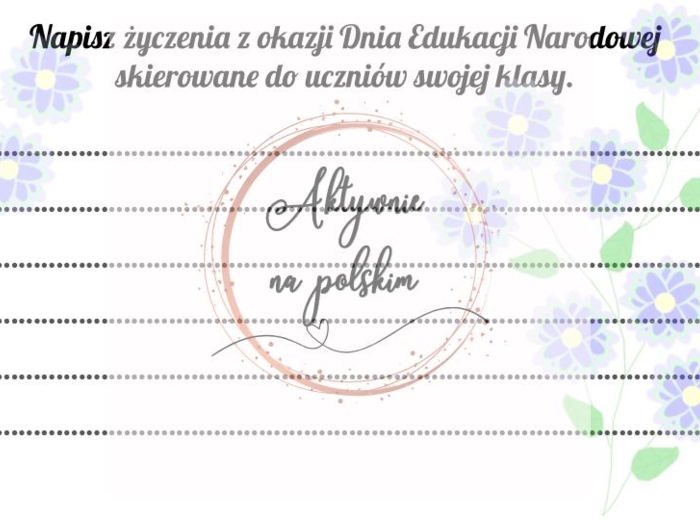 Dzień Edukacji Narodowej - życzenia