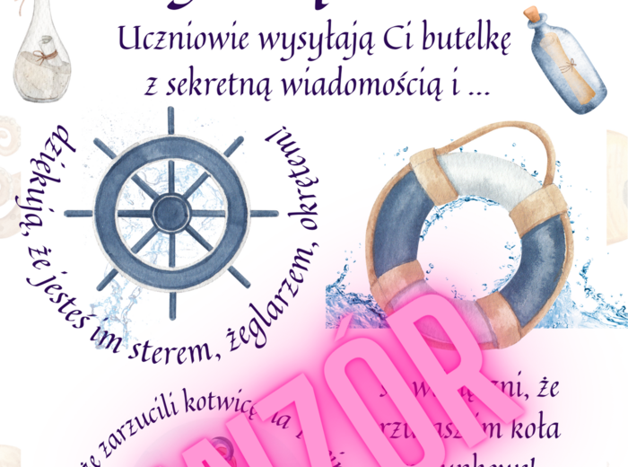 Kartka dla nauczyciela, Dzień Edukacji Narodowej, DEN, KEN, zakończenie roku