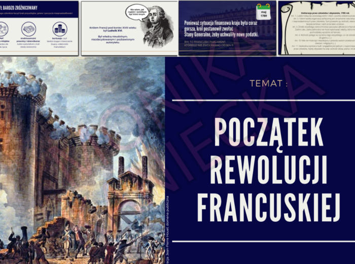 Początek rewolucji francuskiej - prezentacja historia klasa 6